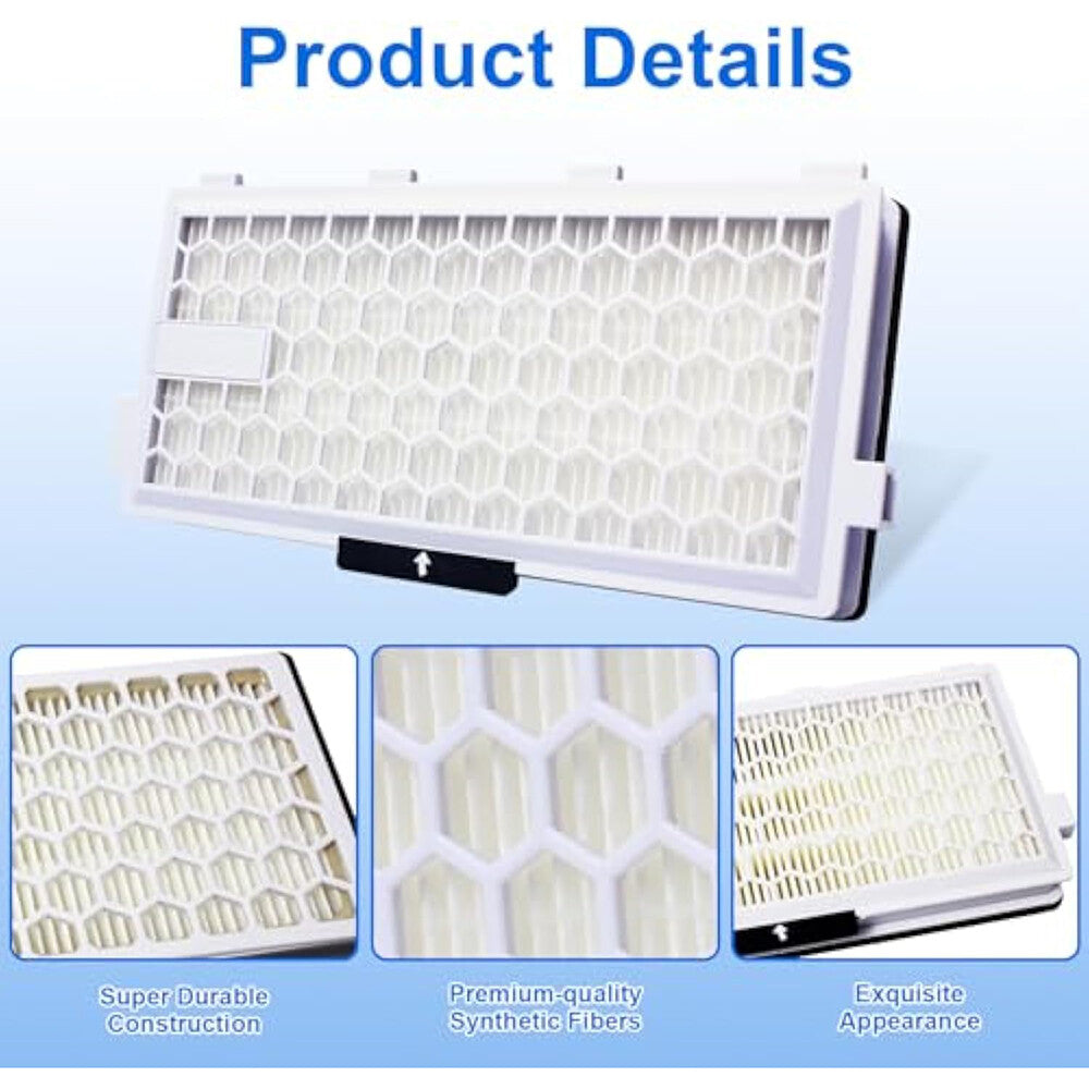 2Pack for Miele HEPA AirClean SF-HA 50 Filter HA 50 C2,C3,S4,S5,S6,S8