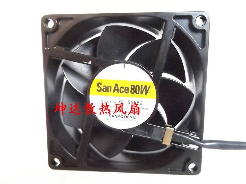 1pcs Sanyo SanAce80W XF-56662 12V 0.6A 4-wire aluminum frame cooling fan