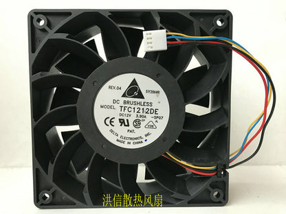 1pcs DELTA TFC1212DE 12V 3.9A 12038 12cm double ball fan 4pin