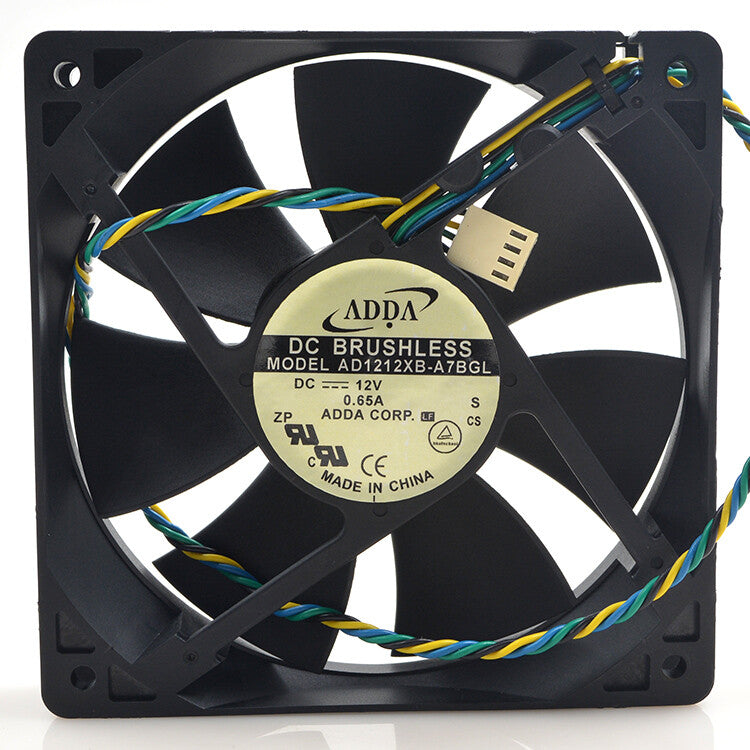 1pcs  ADDA AD1212XB-A7BGL 12V 0.65A 12CM 12025 PWN Temperature Control Fan 4pin