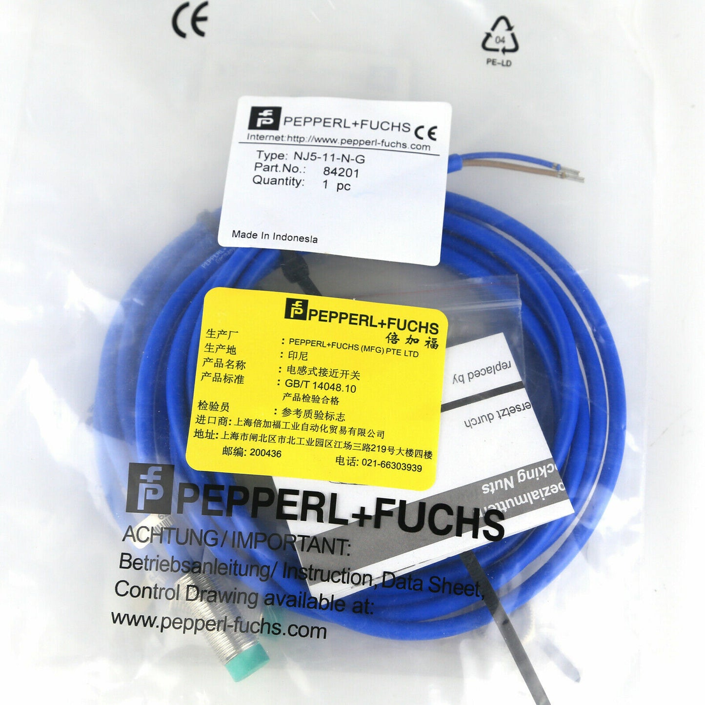 Inductive Proximity Sensor NJ5-11-N-G Pepperl + Fuchls - PEPPERL + FUCHS