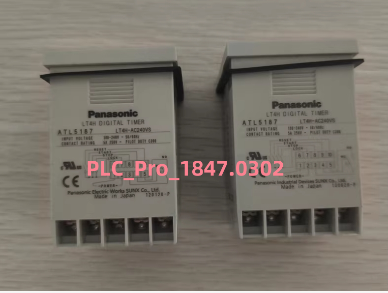 new Panasonic LT4H-AC240VS 240VAC Panel-Mount Programable Digital Timer