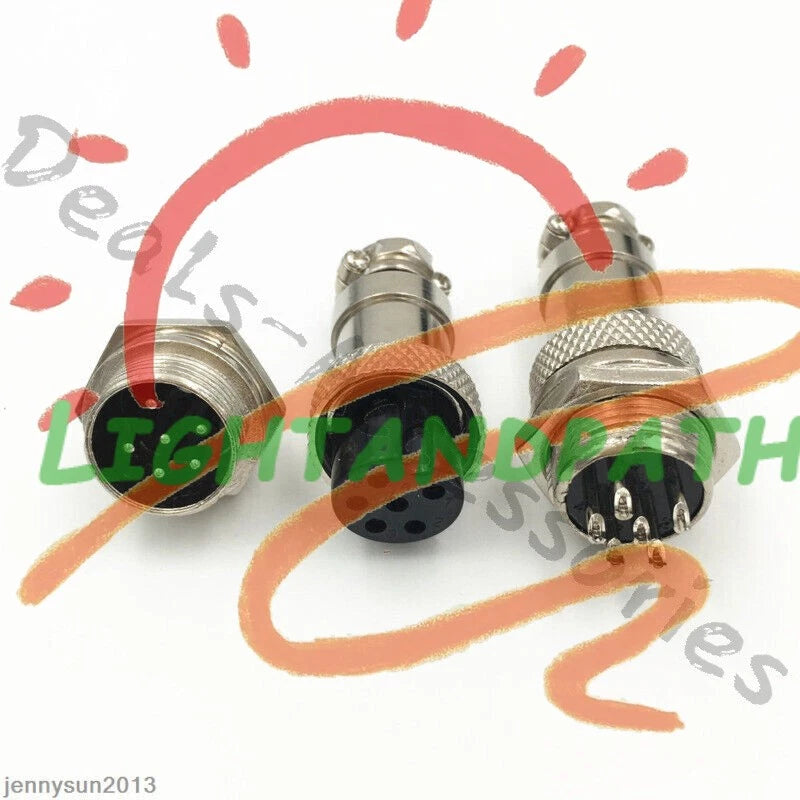 GX16/GX20/GX12 Ation Plug Male&Female Wire Panel Metal Connector 2/3/4/5/6Pin