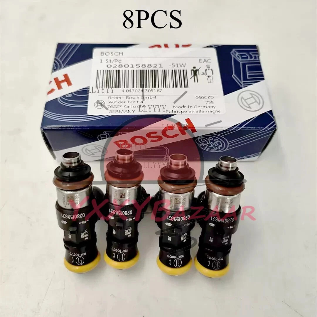 8PCS High Impedance Fuel Injectors 0280158821 For 210lb 2200cc EV14