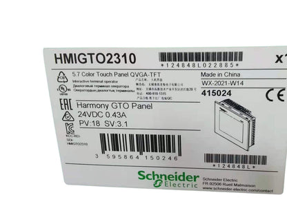new Schneider HMIGTO2310 5.7" Advanced Touchscreen Panel