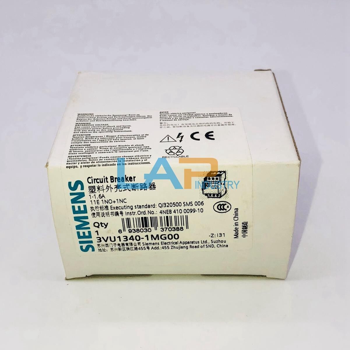 new 1PC  FOR SIEMENS 3VU1340-1MG00 1-1.6A Circuit Breaker