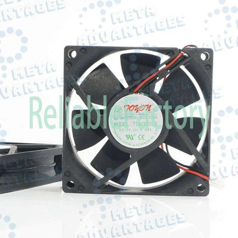 TD8020LS 12V 0.08A 8CM Fan for drinking machine 8020 80*80*20MM 2-pin