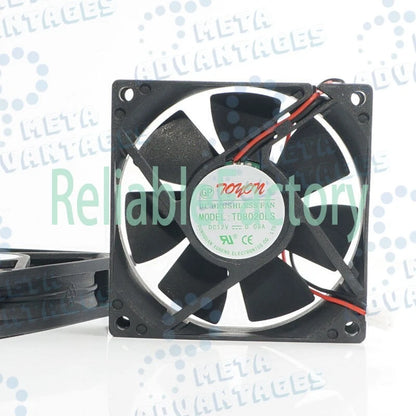 TD8020LS 12V 0.08A 8CM Fan for drinking machine 8020 80*80*20MM 2-pin