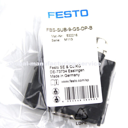 FESTO FBS-SUB-9-GS-DP-B 532216 PLC Fieldbus Socket Plug - High-Performance Industrial PLC Terminal with Fieldbus Support - FESTO