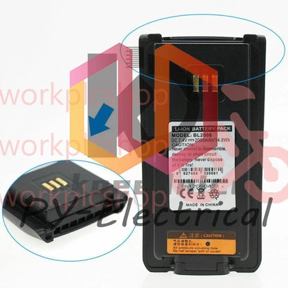 2pcs BL2008 Battery for HYTERA PD700 PD782U PD706U PD782G PD786G PD786G PD786