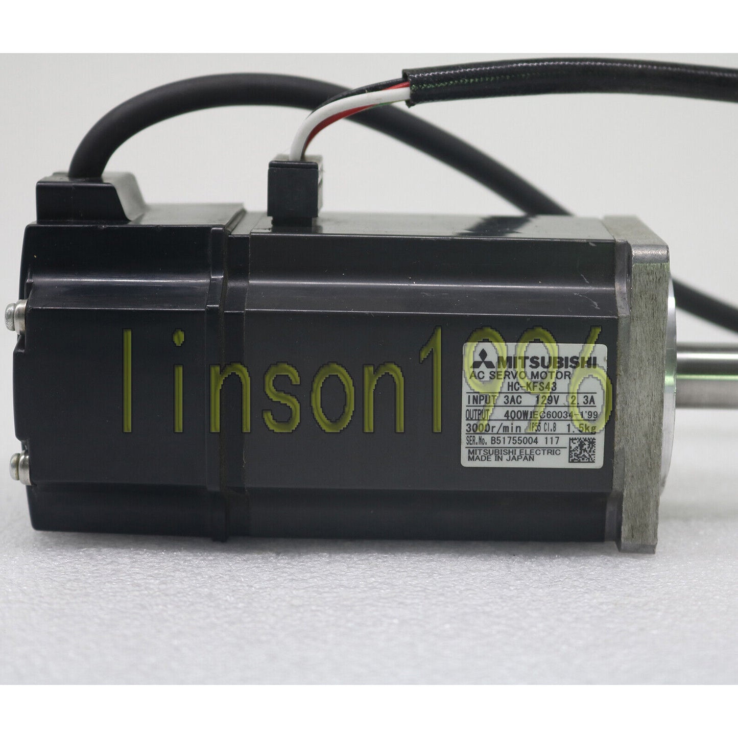used ONE HC-KFS43 AC Servo Motor Mitsubishi - MITSUBISHI