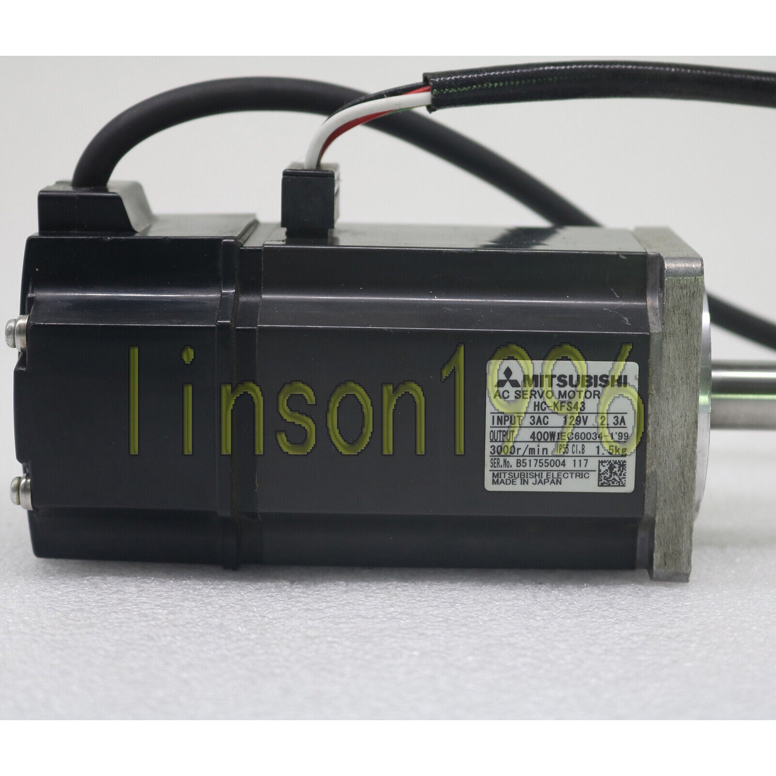 used ONE HC-KFS43 AC Servo Motor Mitsubishi - MITSUBISHI