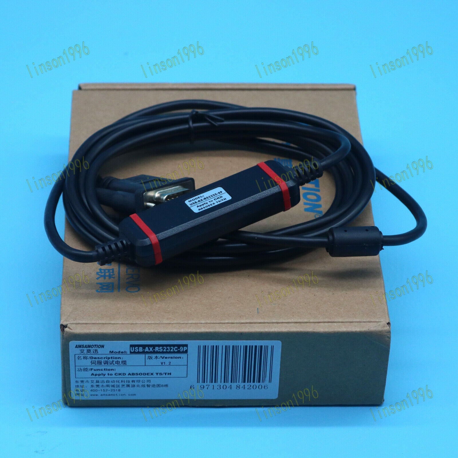 new 1PC  Data Cable Communication Line For CKD ABSOdex USB-AX-RS232C-9P Ship CKD