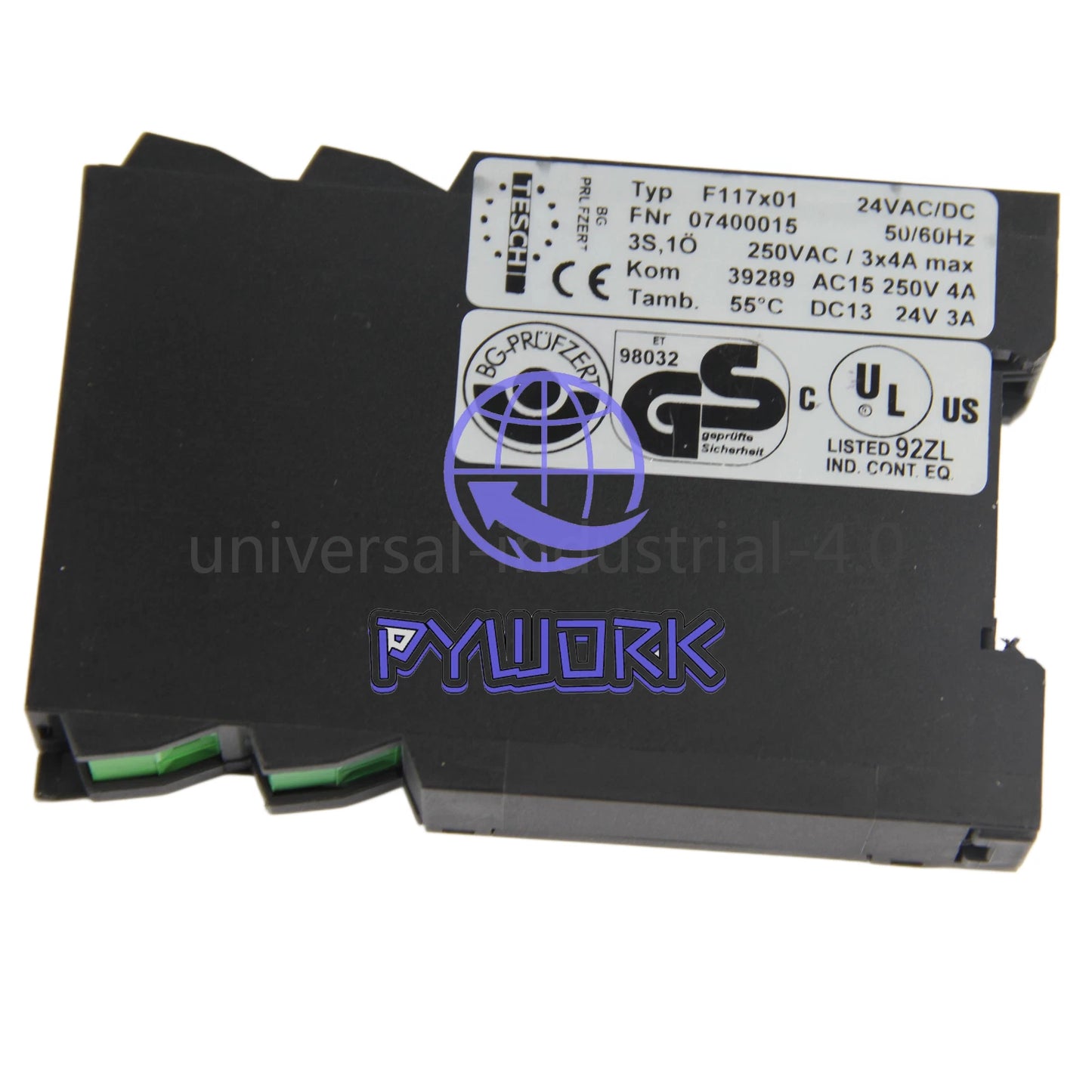 1PC TESCH Type F117X01 24VAC NO.07400015 Safety Relay 50/60Hz