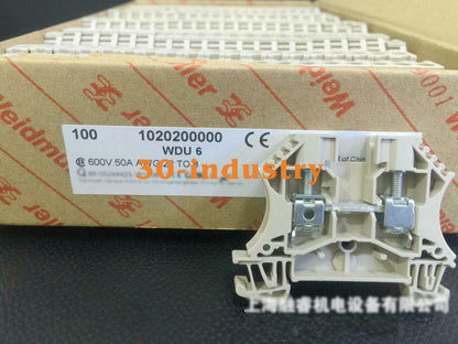 100Pcs Weidmuller WDU 6 Terminal Block Connectors - 1020200000 - WEIDMULLER