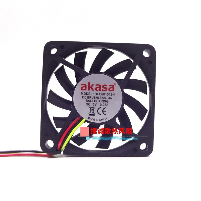 akasa DFC601012H 12V 0.23A 6010 6CM dual ball case cooling fan