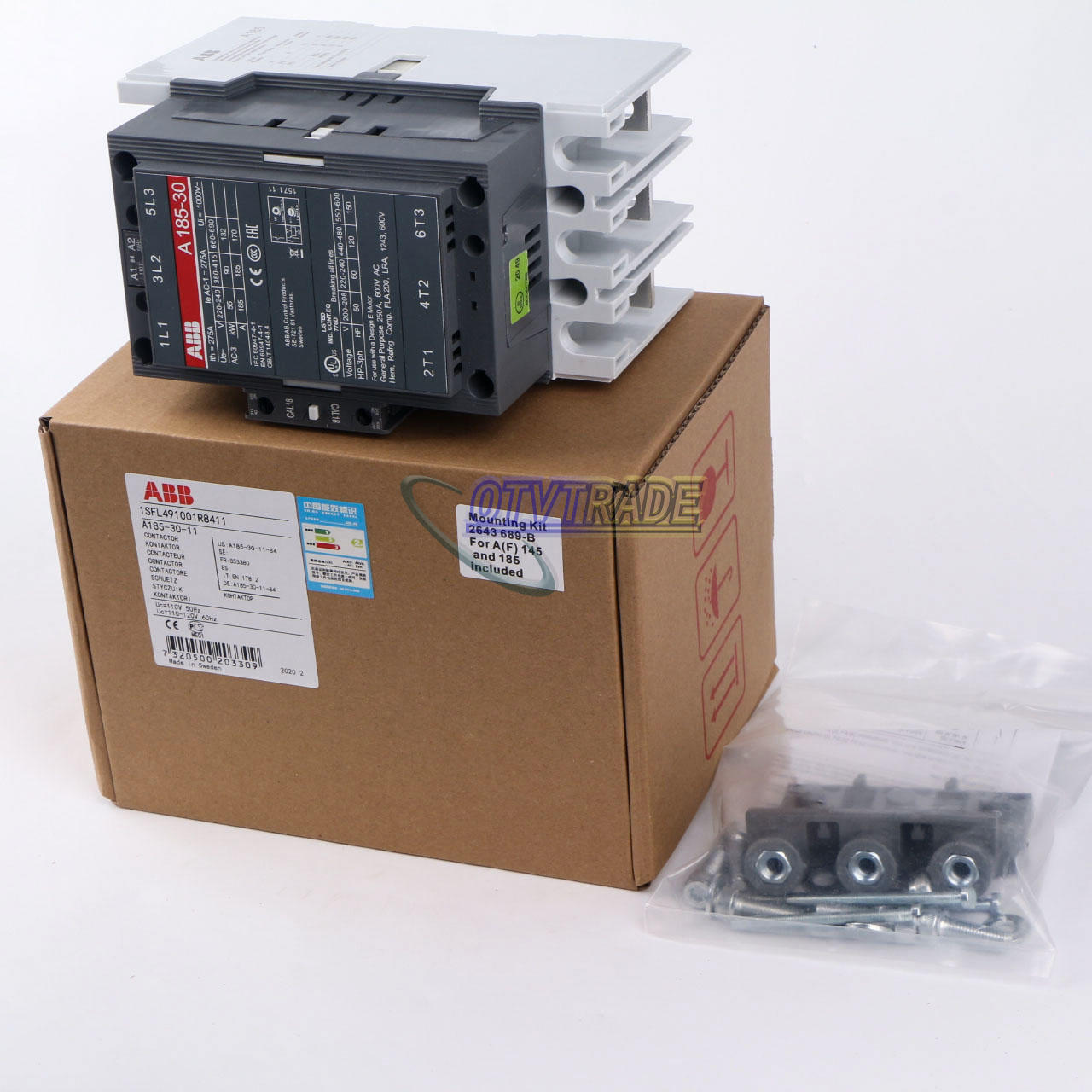 new ONE ABB Contactor AC Contactor A185-30-11 185A 110V#HL - ABB