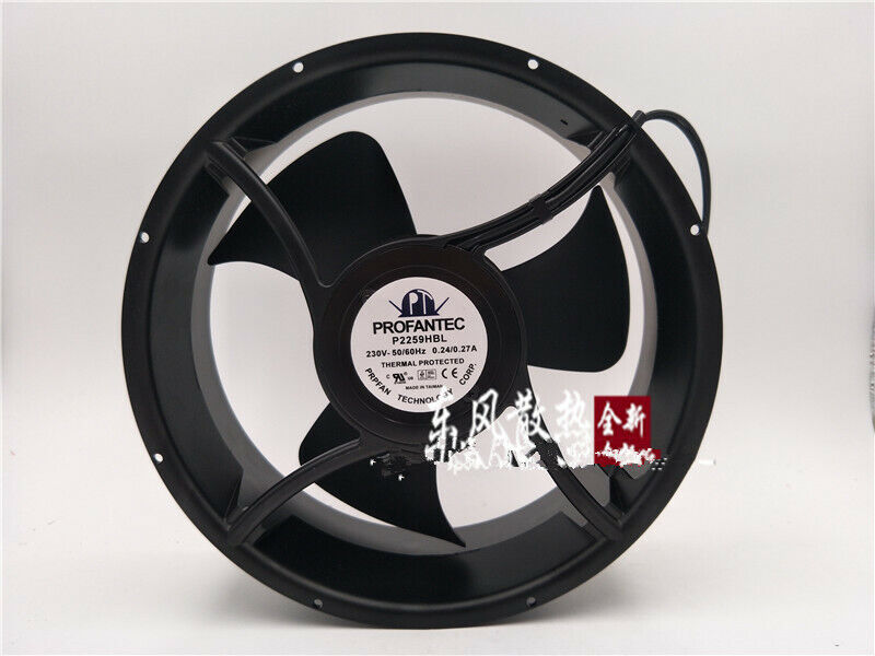 new 1 PCS PROFANTEC Fan P2259HBL 254*89MM 230V electric control cabinet fan 2 Wire