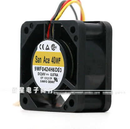 1pcs SANYO 9WF0424H6D03 4020 4CM 0.076A for Fanuc Fan