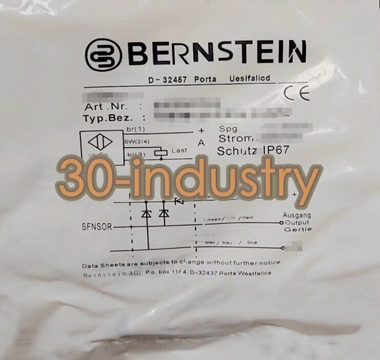 Bernstein KCN-R34NS/030-KLP2 Proximity Switch Sensor - 1PCS - BERNSTEIN