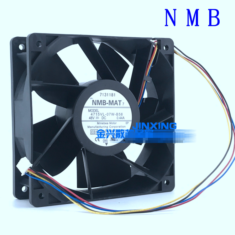 1pcs NMB 4715VL-07W-B56 48V 0.44A 12038 12CM PWM cooling fan