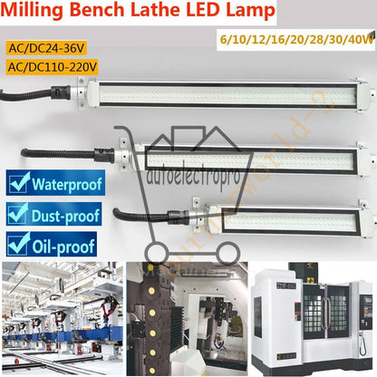 LED Milling CNC Machine Tool Light Working Lamp lathe lamp Workshop AC24~220V