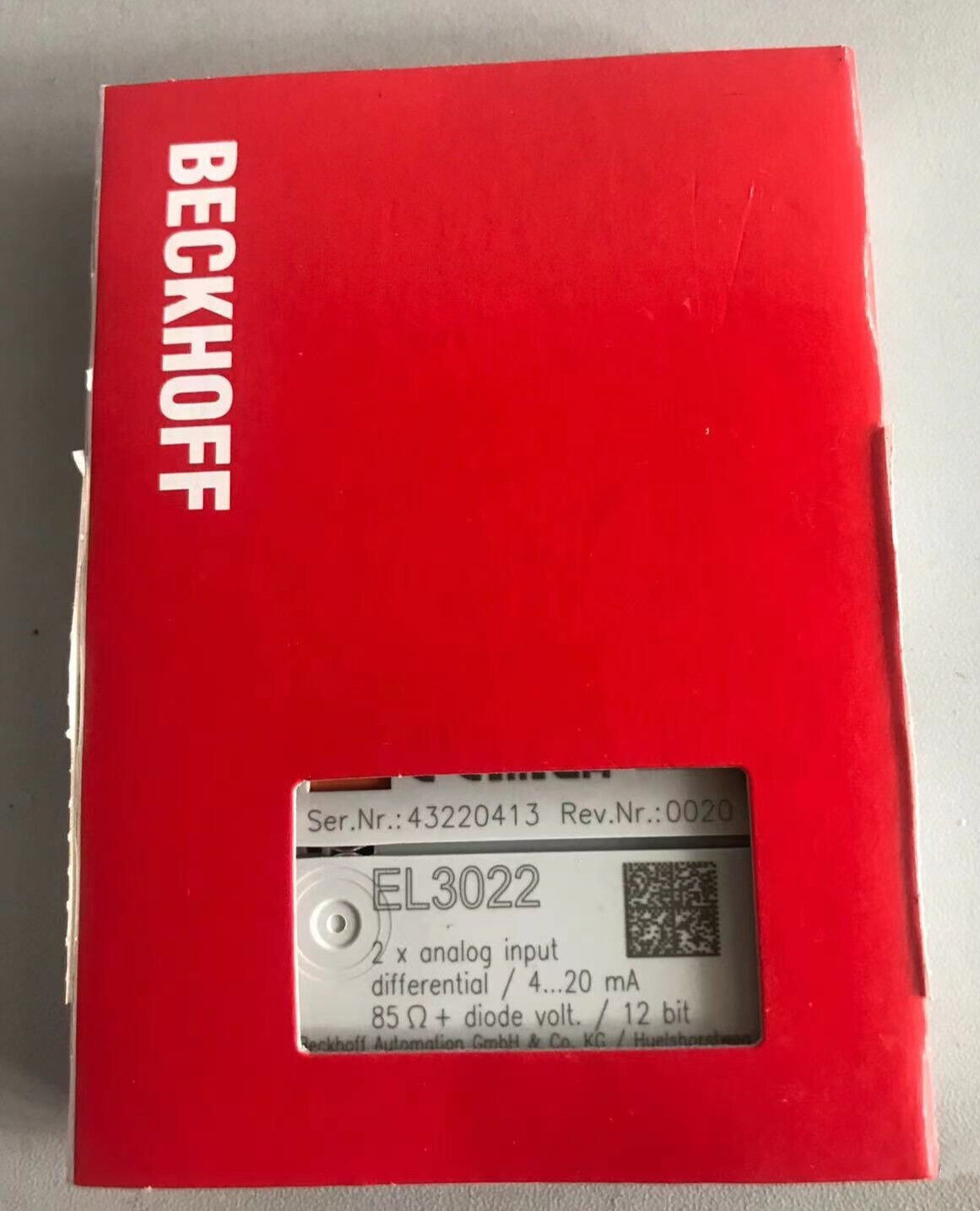 Beckhoff EL3022 Module - Fast - BECKHOFF