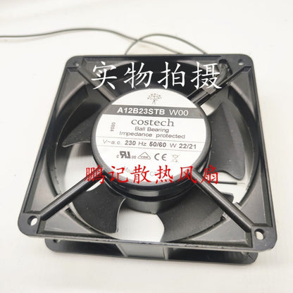 1pcs Costech A12B23STB W00 230V 22W 12 cm cabinet chassis cooling fan