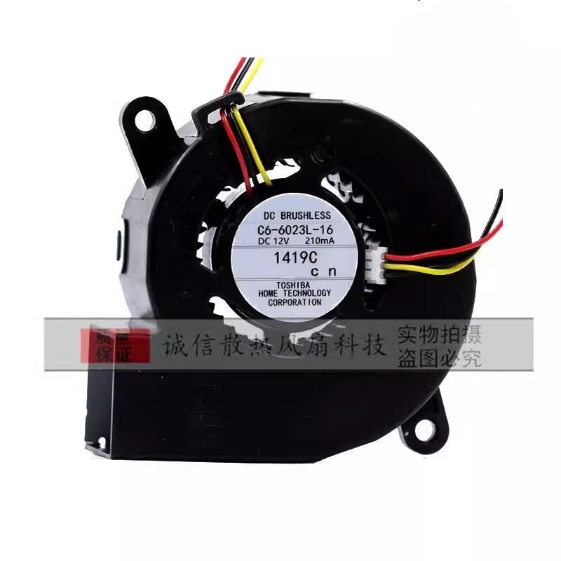 1PCS C6-6023L-16 DC12V 210mA 3-Pin Turbo Cooling Fan