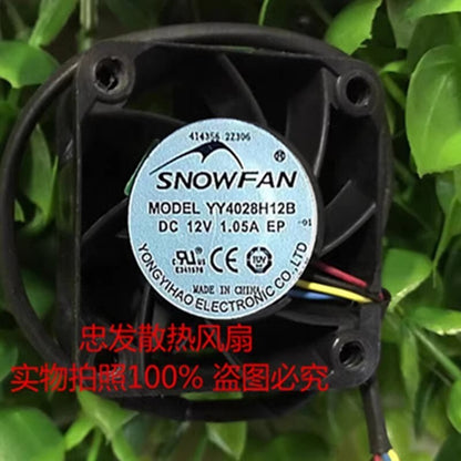 SNOWFAN YY4028H12B 4028 DC12V 1.05A 4-Wire High Speed Server Fan