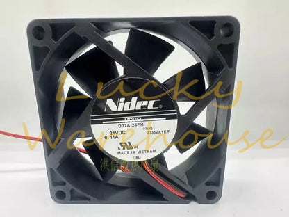 NIDEC D07A-24PH 7025 DC24V 0.11A 7CM 2-Wire Inverter Cooling Fan