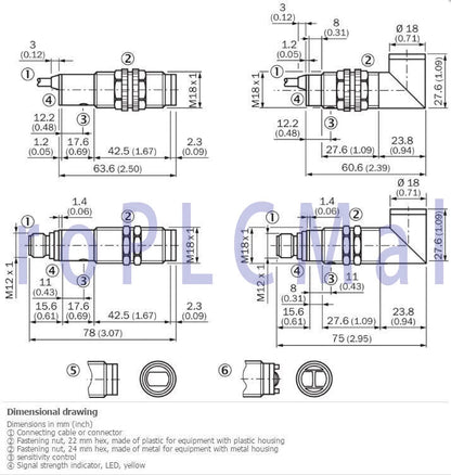 SICK VTE18-3F4840 Photoelectric proximity sensor ,PNP, 1PCS