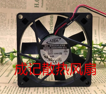 ADDA AD0824HB-D71 8015 DC24V 0.14A 8CM 2-Wire Cooling Fan