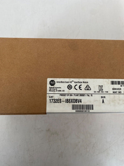 2023 Allen Bradley 1732ES-IB8XOBV4 ArmorBlock Guard Input Output Module - ALLEN BRADLEY
