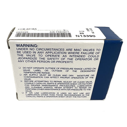new 1PCS FOR MAC 111B-421BAAA Solenoid Valve - MAC
