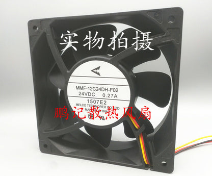 1pcs Mitsubishi MMF-12C24DH-FO2 24VDC 0.27A 120 * 120 * 38mm inverter fan