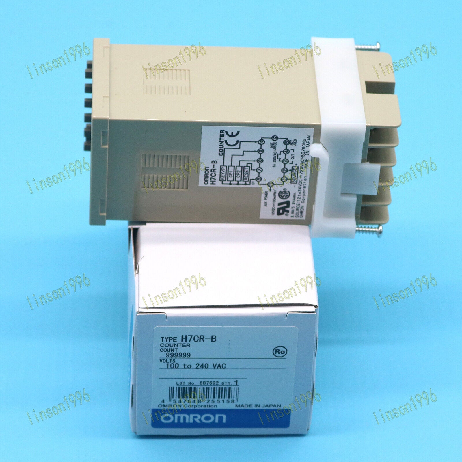 New One Omron H7CR-B Timer 100/240VAC Ship - OMRON