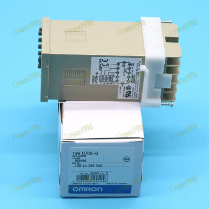 New One Omron H7CR-B Timer 100/240VAC Ship - OMRON