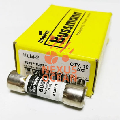 10PC Bussmann KLM-2 2A 600V Fast-Acting supplemental fuses #YP1