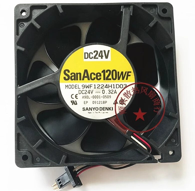 Sanyo 9WF1224H1D03 24V 0.32A A90L-0001-0509 3-Pin Cooling Fan