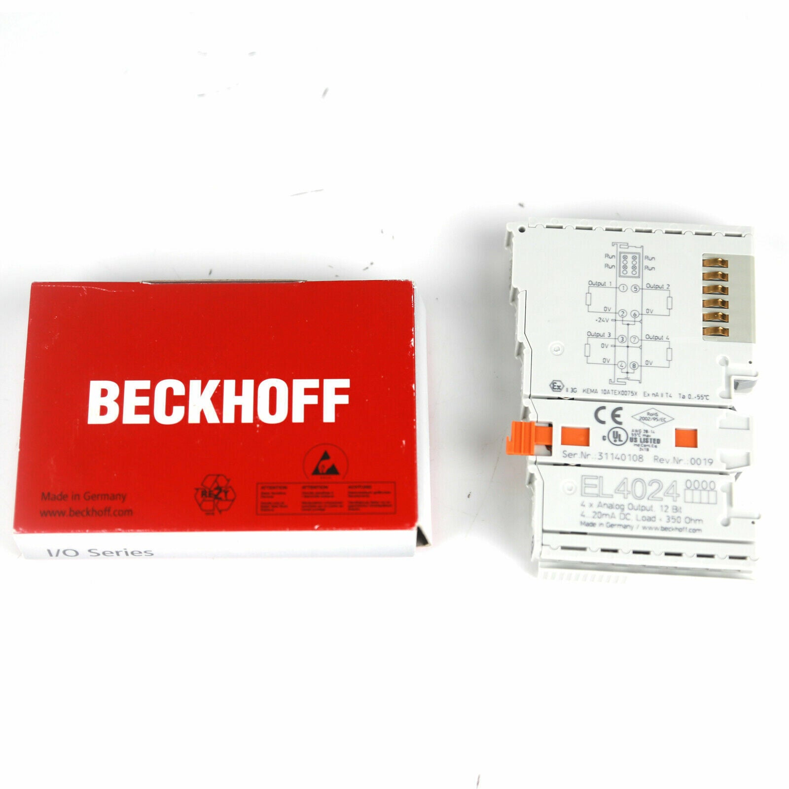 BECKHOFF EL4024 4-Channel Analog Output Terminal - BECKHOFF