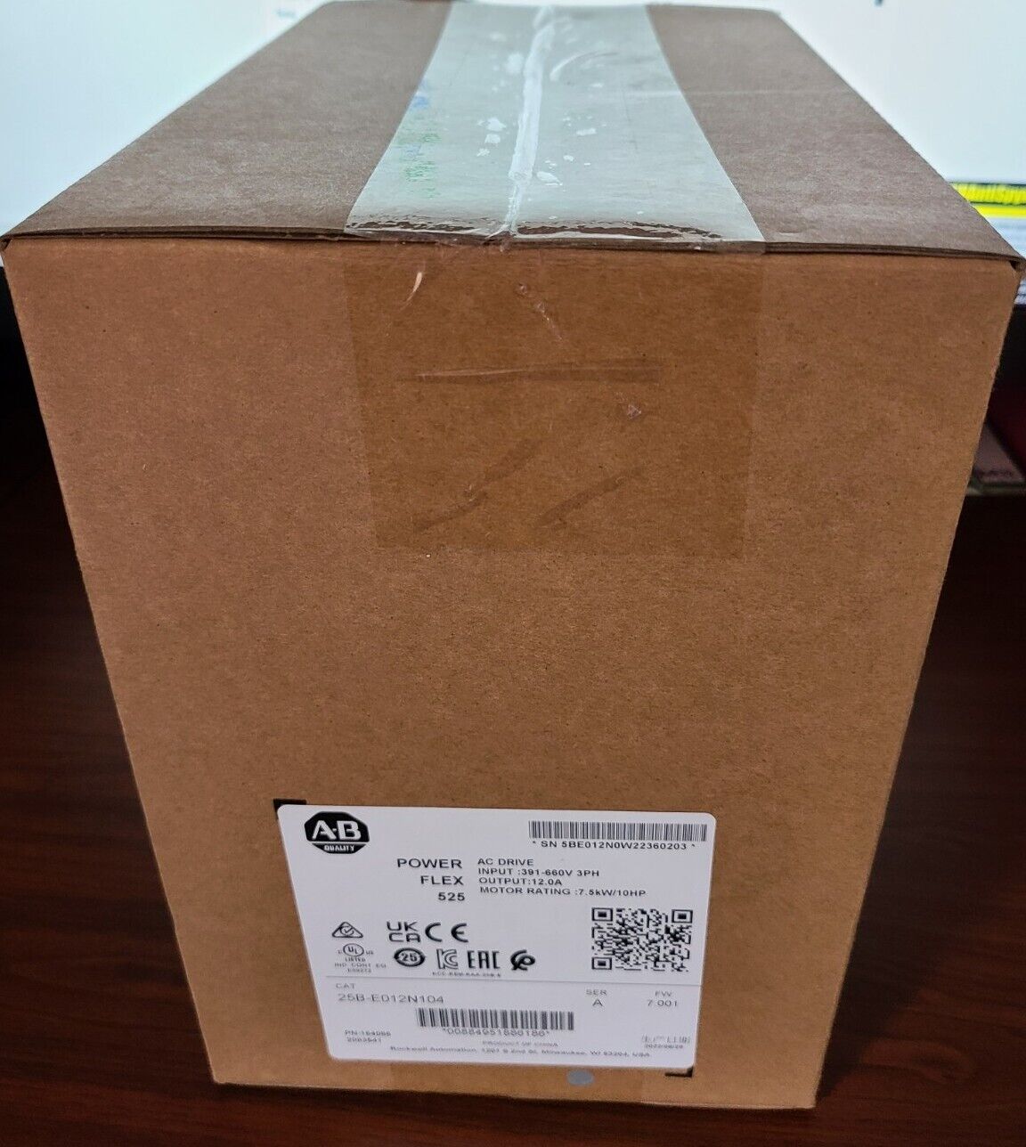 Allen Bradley PowerFlex525 AC Drive 25B-E012N104 NEW ORIGINAL PACKAGING - ALLEN BRADLEY