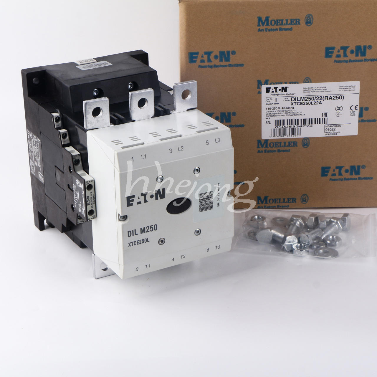 new 1PCS  Eaton DILM250/22(RA250) Eaton