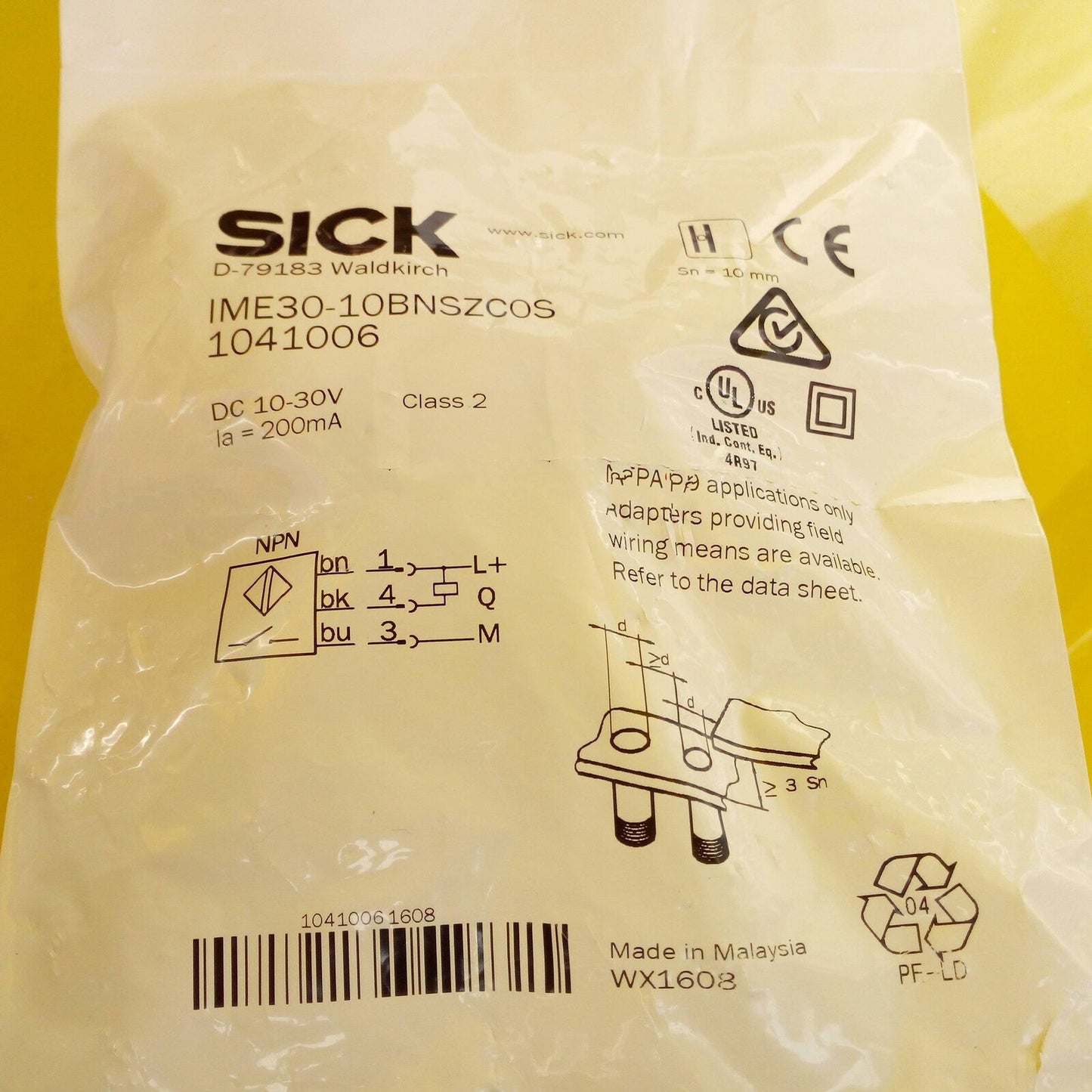 1PC Sick Proximity Switch Pro 100W IME30-10BNSZC0S - SICK