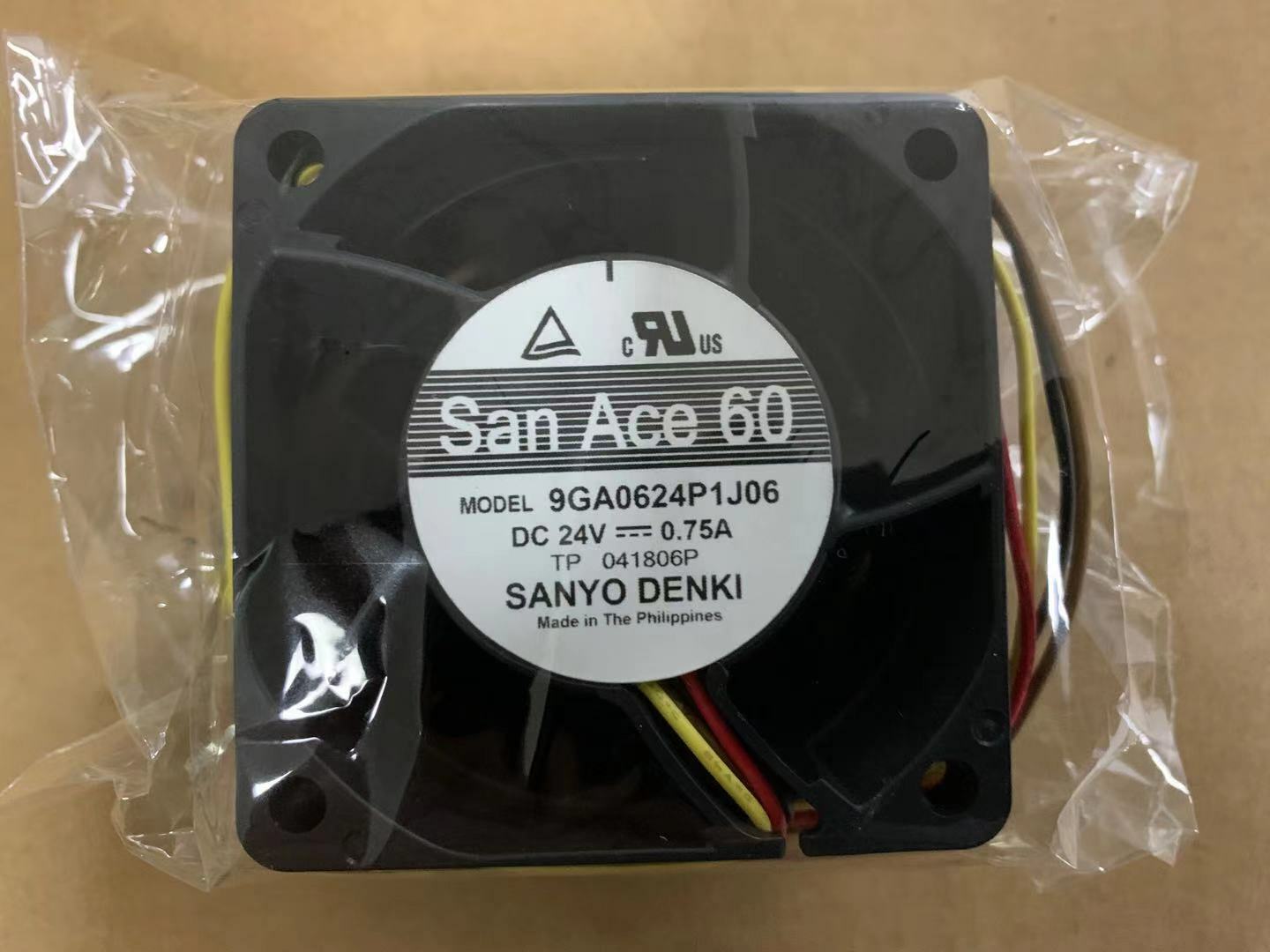 1 pcs Sanyo 60*60*38MM 9GA0624P1J06 24V 0.75A 4-wire cooling fan