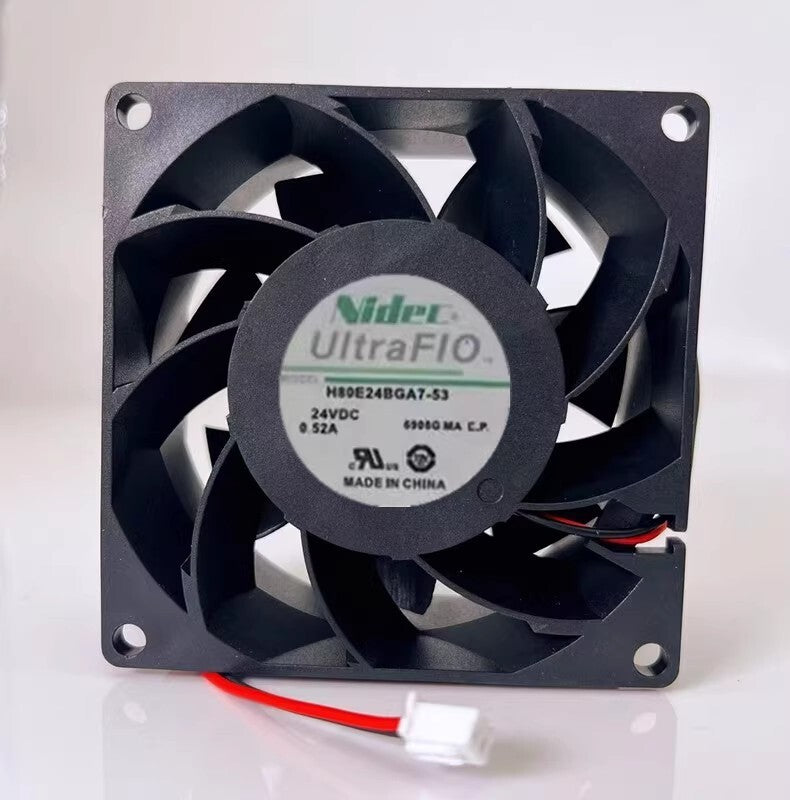 NIDEC H80E24BGA7-53 8038 DC24V 0.52A 8CM 2-wire Inverter Cooling Fan