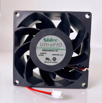 NIDEC H80E24BGA7-53 8038 DC24V 0.52A 8CM 2-wire Inverter Cooling Fan