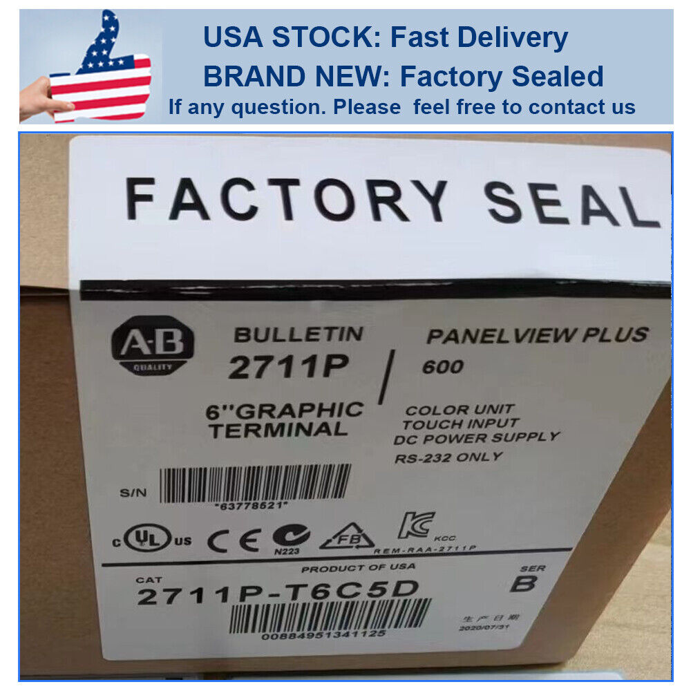 PanelView 600 Terminal 5.5" Touch Screen RS-232 24VDC Supply AB - PANELVIEW