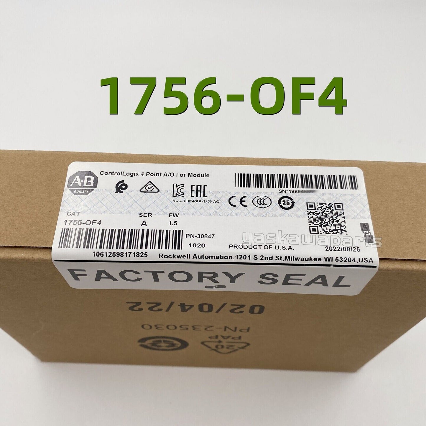 AB 1756-OF4 ControlLogix 4 Pt I or V Module New Sealed - CONTROLLOGIX