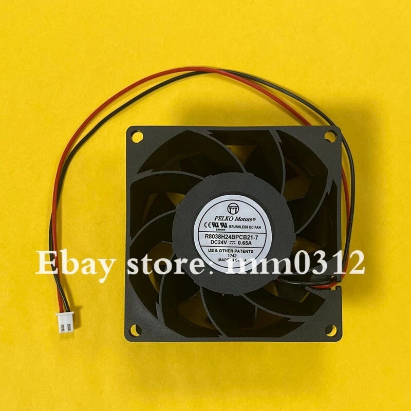 PELKO MOTORS R8038H24BPCB21-7 DC24V 0.65A 80*80*38MM 2-Pin Inverter Cooling Fan